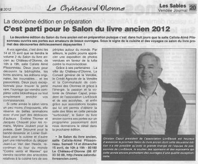 Journal des Sables du 07 Avril 2012