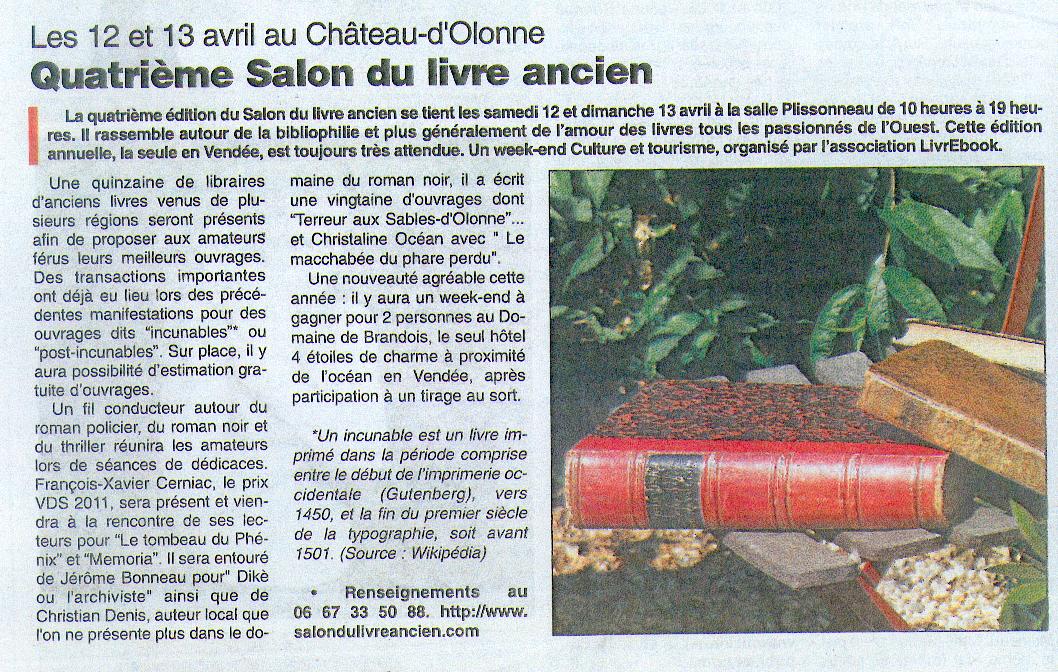 Journal des Sables du 13 Mars 2014