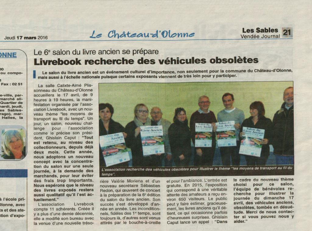 Journal des Sables du 17 Mars 2016