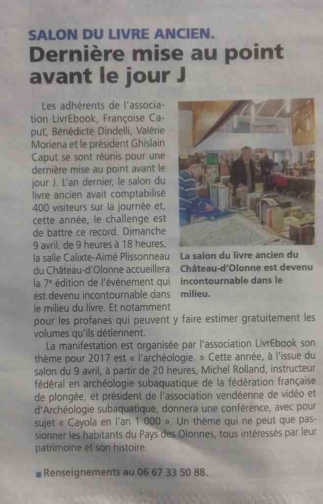 Journal des Sables du 06 Avril 2017