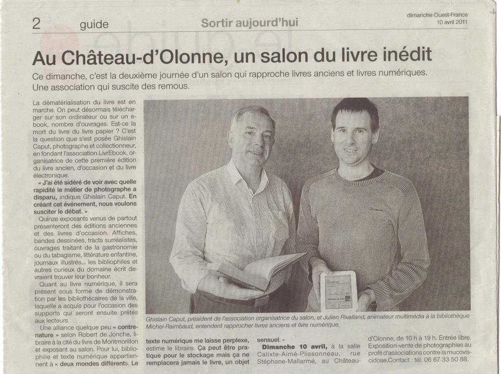 Ouest France du 10 Avril 2011