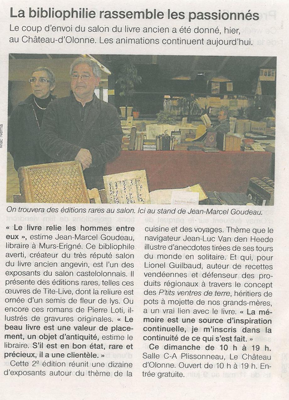 Ouest France du 15 Avril 2012