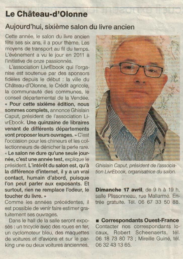 Ouest-France du 17 Avril 2016