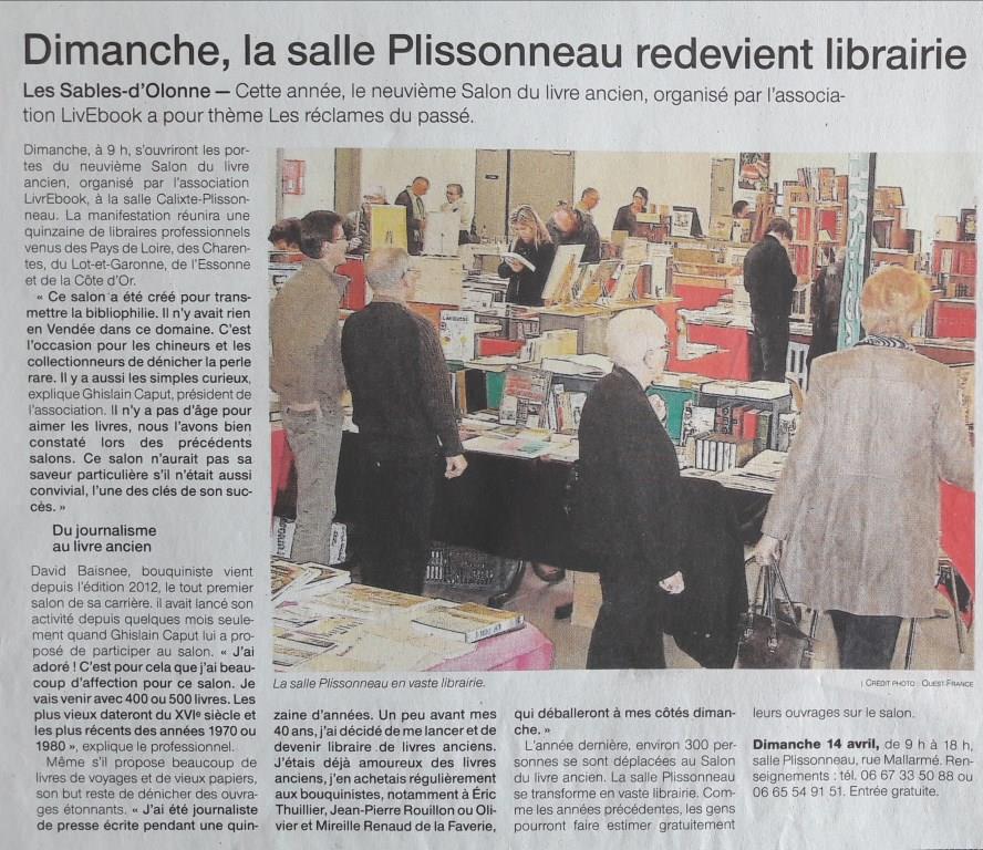 Ouest France du 12 Avril 2019